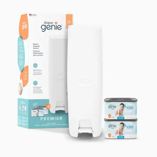 Diaper Genie Premier Diaper Pail Gift Set - White