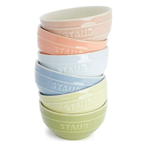 Staub Pastel Macaron Stoneware Mini Bowls, Set of 6