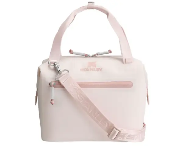 Stanley All Day Julienne Mini Soft Cooler Bag and Lunch Box 7.4 Quarts | 10 Can Cooler with Handles and Strap | Stays Cold for Hours | Insulated Travel Bag with Zipper | BPA-Free | Rose Quartz