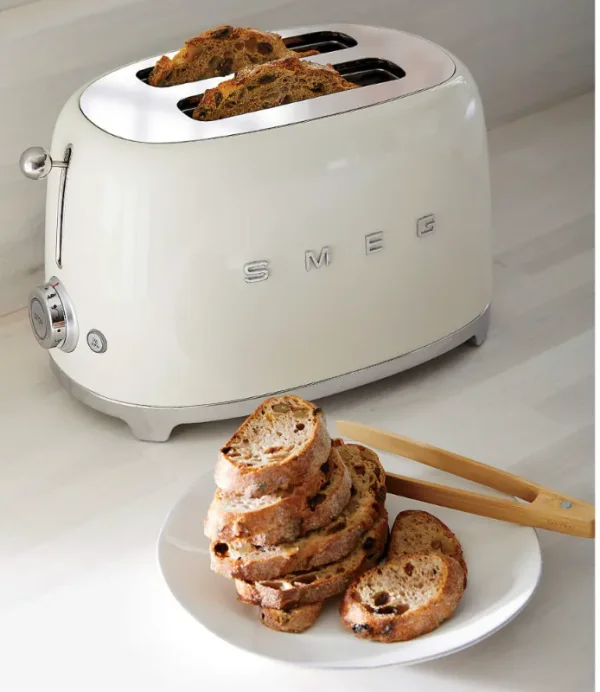 SMEG Cream 2-Slice Retro Toaster + Reviews | Crate & Barrel