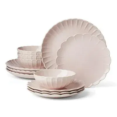 French Perle 12-Piece Dinnerware Set