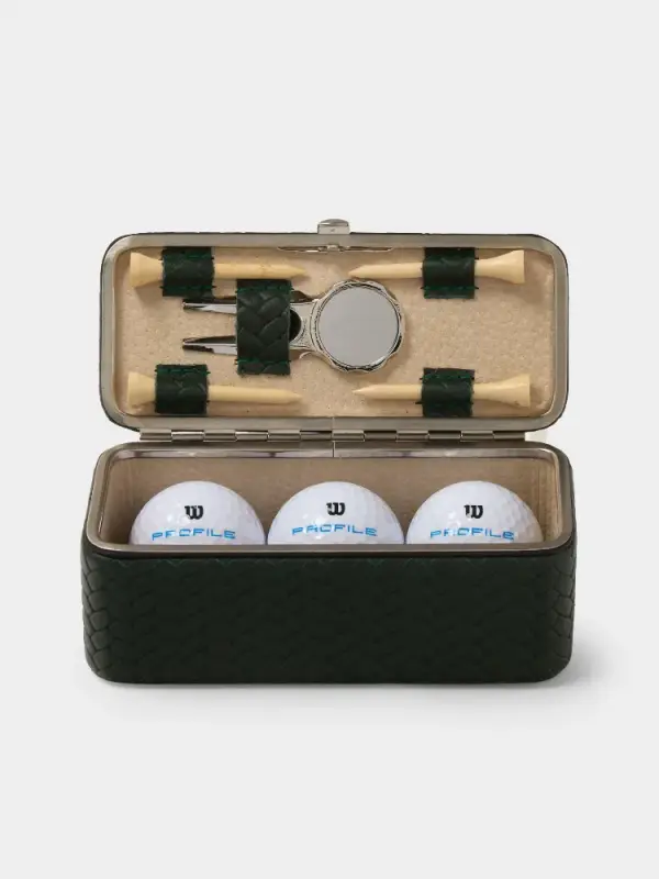 Woven Leather Golf Set
