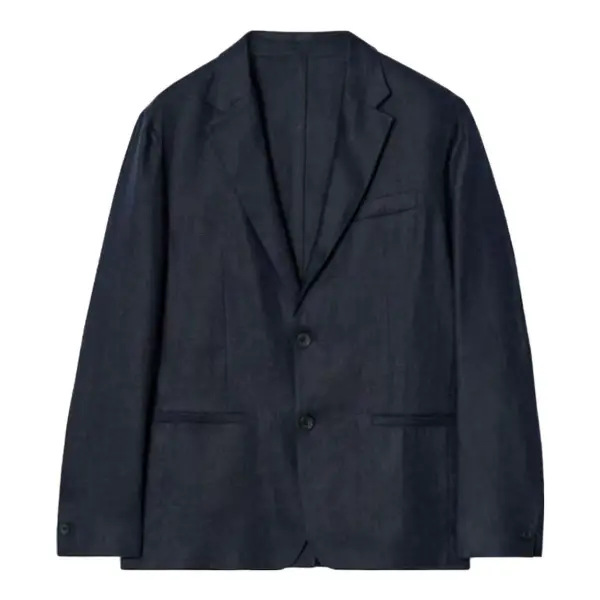 Single-Breasted Linen Blazer