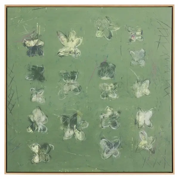 Selah Modern Classic Floral Oak Frame Painting