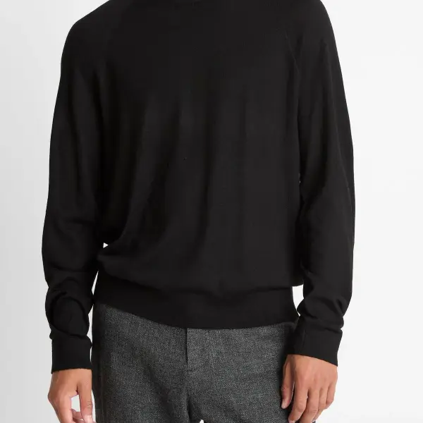 Featherweight Wool Cashmere Crew Neck Sweater