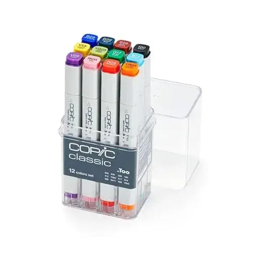 Copic Classic, Alcohol-based Markers, 12pc Set