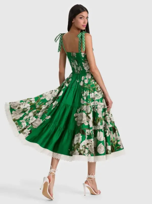 ROSALEE BUSTIER MIDI DRESS