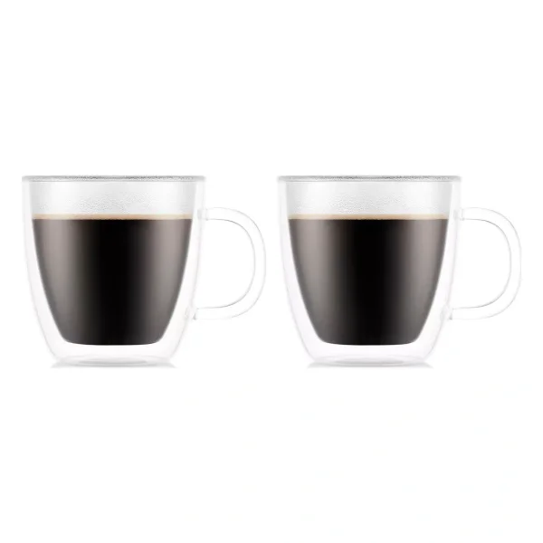Bodum Bistro Double Wall Espresso Glasses, 5 oz., Set of 2