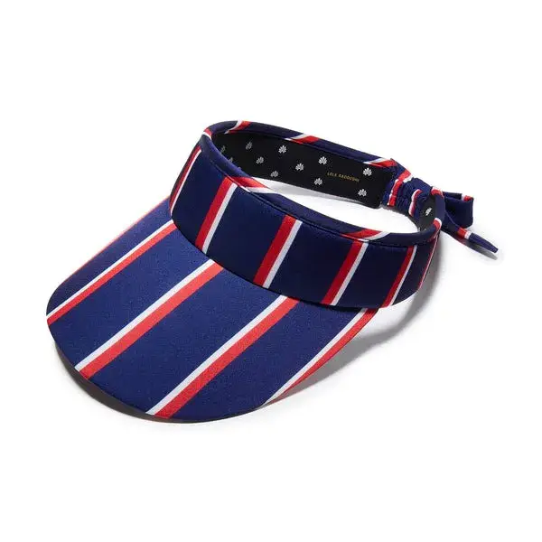 PATRIOTIC STRIPE STRIPED COTTON BOW TIE VISOR