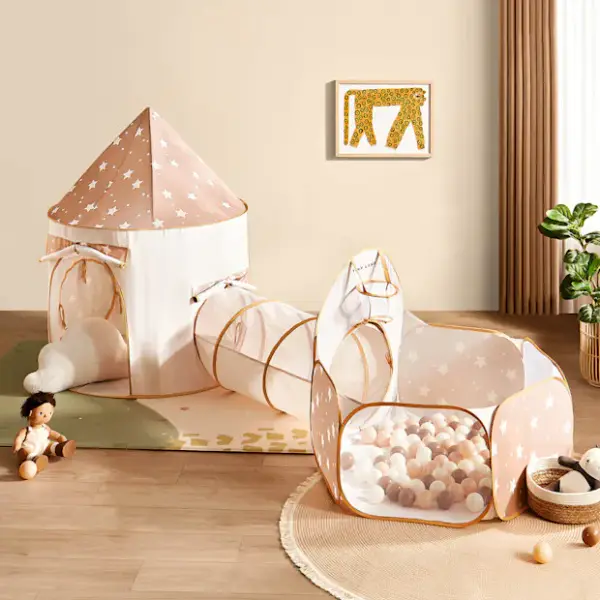 Tiny Land Compact Adventure 3-in-1 Play Tunnel - Pink