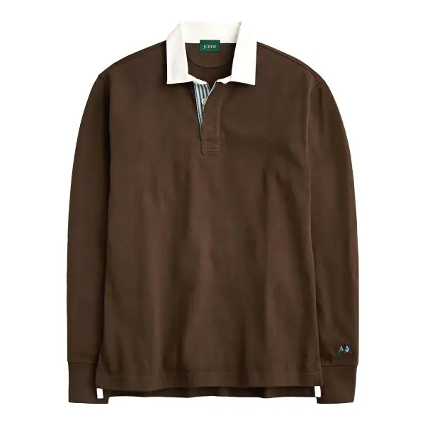 Rugby Shirt with Striped Placket