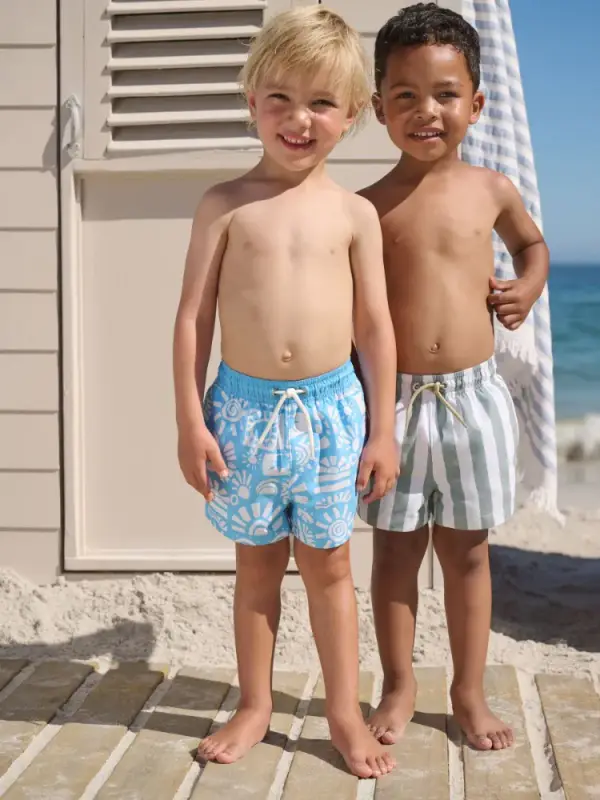 Blue/Green Swim Shorts 2 Pack (3mths-7yrs)