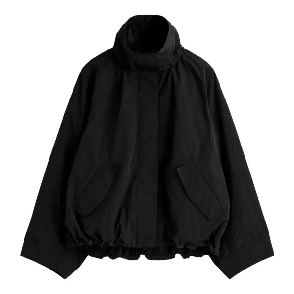Nylon Mock-Neck Jacket