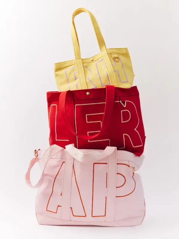 Custom Alpha Tote - Soft Pink
