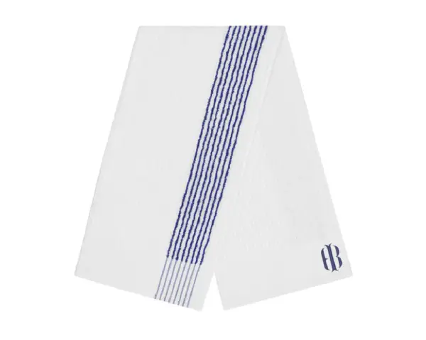 Tour Towel: White with Navy Stripes | Navy HB Icon