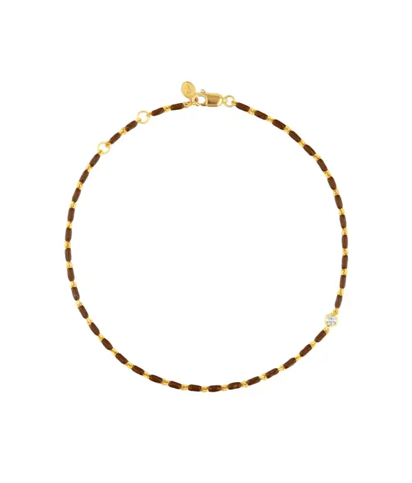 Enamel Moissanite Anklet