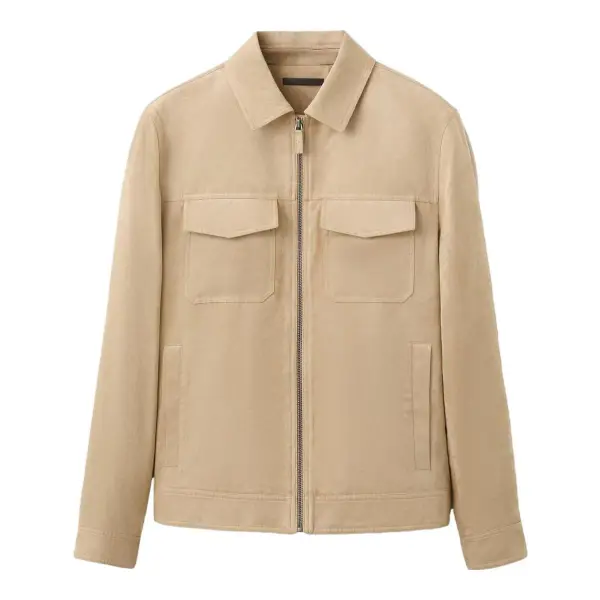 Faux Suede Jacket with Pockets