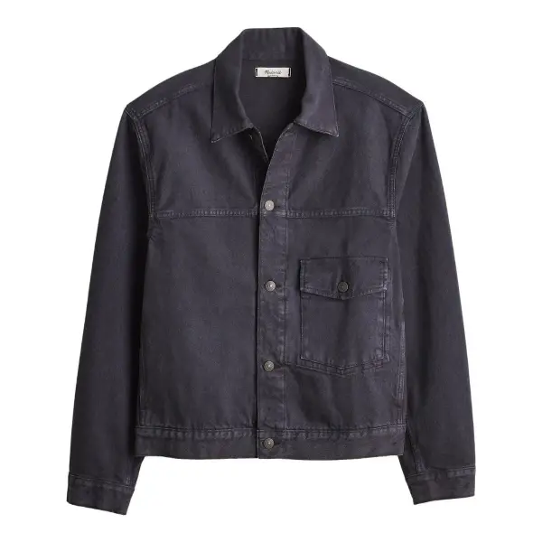 Denim Single Pocket Jacket