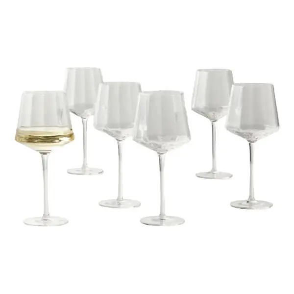 Muse Optic Fluted Wine Glasses Set Of 6