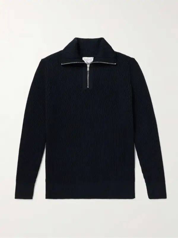 Fender III Ribbed Wool Half-Zip Sweater
