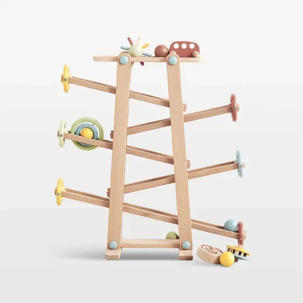 Wonder & Wise by Asweets Wooden Toddler Tumble Track Activity Toy