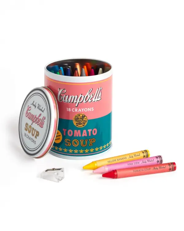 Andy Warhol Soup Can Crayons + Sharpener