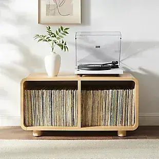 Crosley Furniture Zoe 40" Record Storage Accent Console