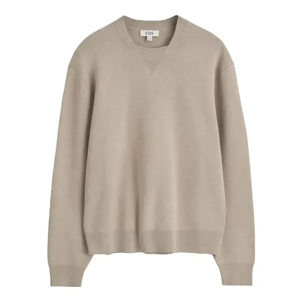 Double-Faced Bomber-Neck Knitted Sweater