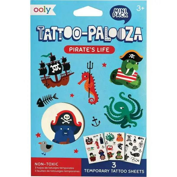Mini Tattoo Palooza Temporary Tattoos - Pirate's Life