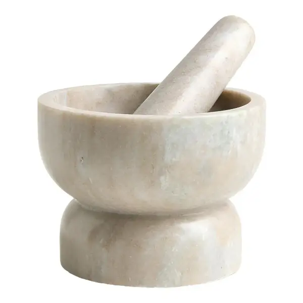 Tuscan Kitchen Marble Mortar And Pestle