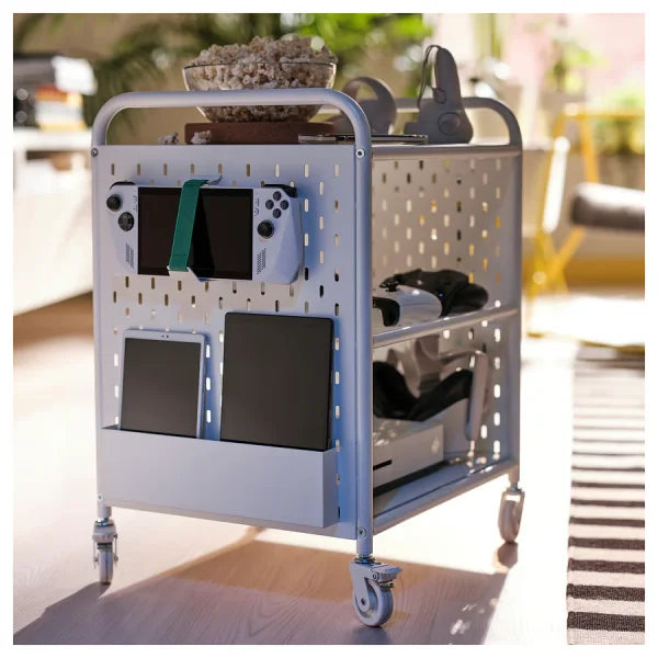 BRÄNNBOLL Open storage unit on casters - white 22x24 3/8 "