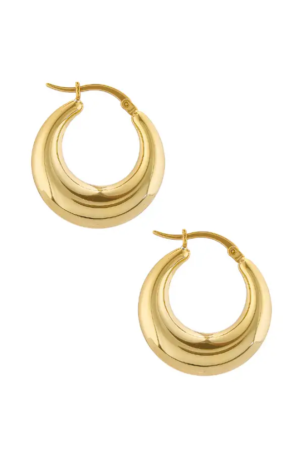 Lili Claspe Becca Hoops in Gold | REVOLVE