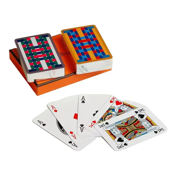 Set of 2 H Tissage Bridge Playing Cards