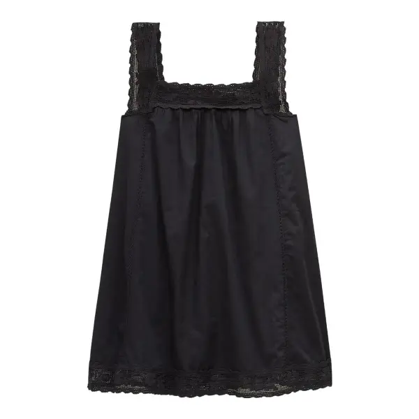 Lace-Trim Mini Beach Dress