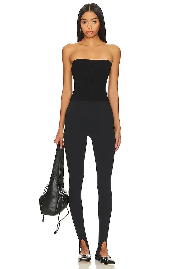 Splits59 River High Waist Airweight Stirrup Legging in Black | REVOLVE