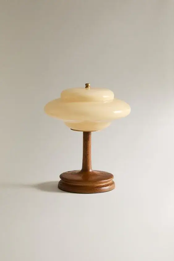 CORDLESS GLASS TABLE LAMP
