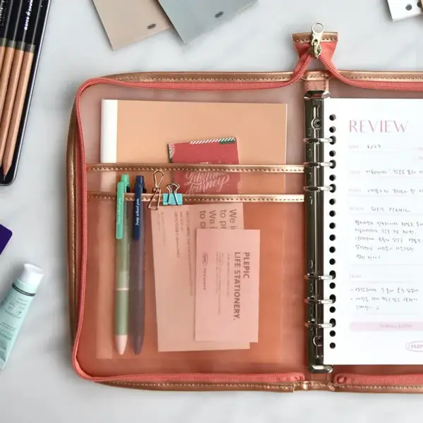 Play Obje Monoskin Mesh A 5 Zipper 6 Ring Binder