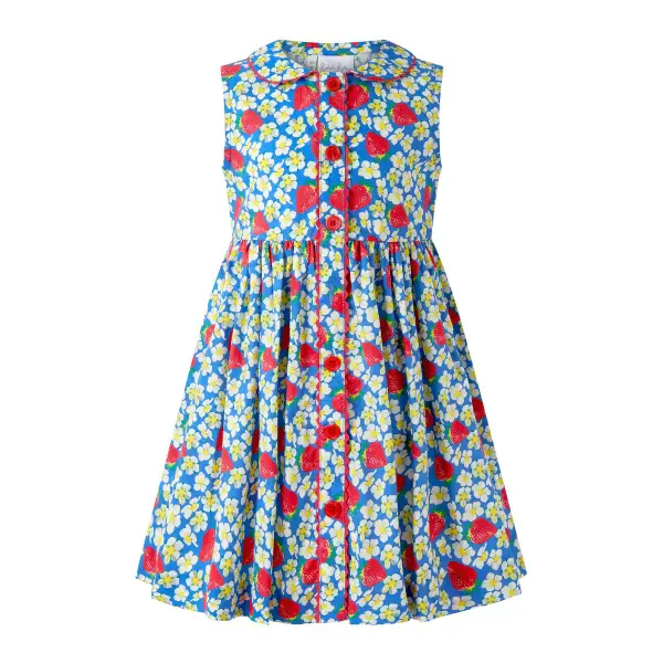 Strawberry Blossom Button-front Dress