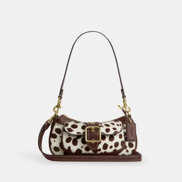 Coach Outlet Ashton Mini Shoulder Bag In Haircalf - Im/dark Brown Chalk