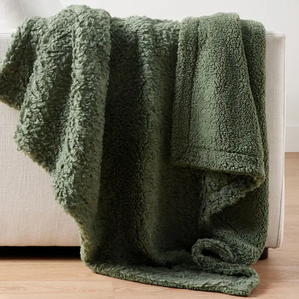 Fireside Cozy Sherpa Reversible Throw