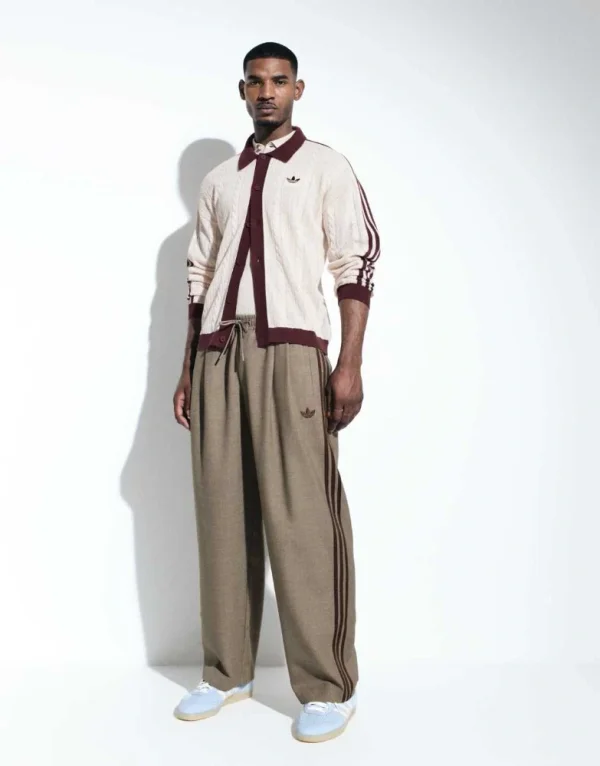 adidas Originals x ASOS barrel leg sweatpants in beige