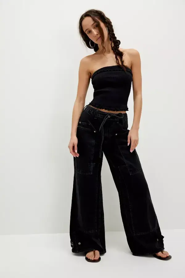 CRVY Outlaw Wide-Leg Jeans