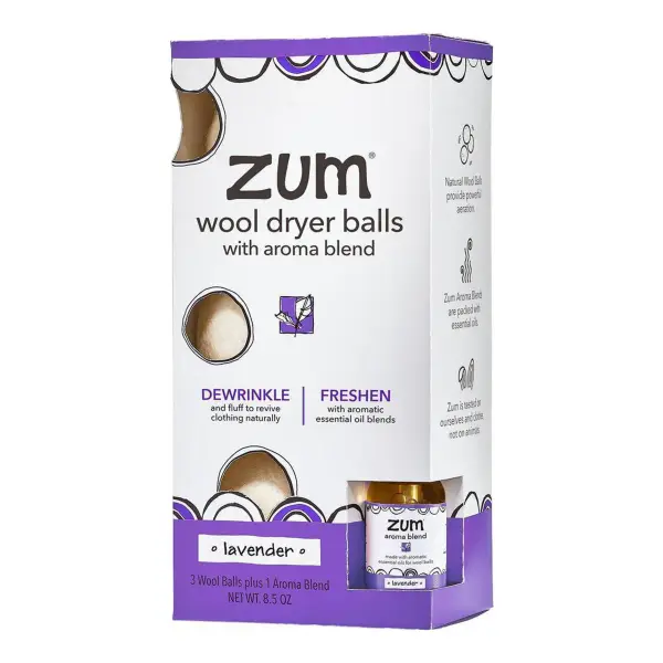 Lavender Zum Wool Dryer Balls Kit, 8.5 oz