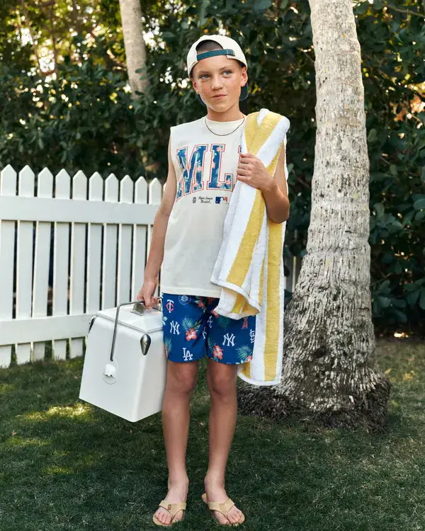 boys mlb swim trunks | boys new arrivals | Abercrombie.com