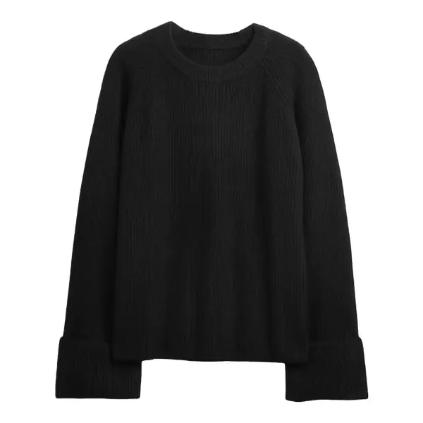 Cashsoft Shaker-Stitch Boyfriend Sweater