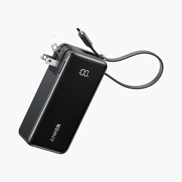 Power Bank (10K, Fusion, Built-In Cable)