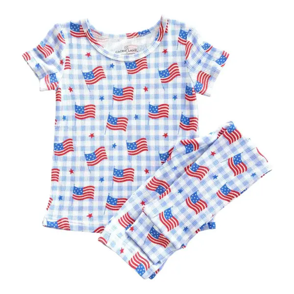 Bamboo Waffle Two Piece Pajama Set