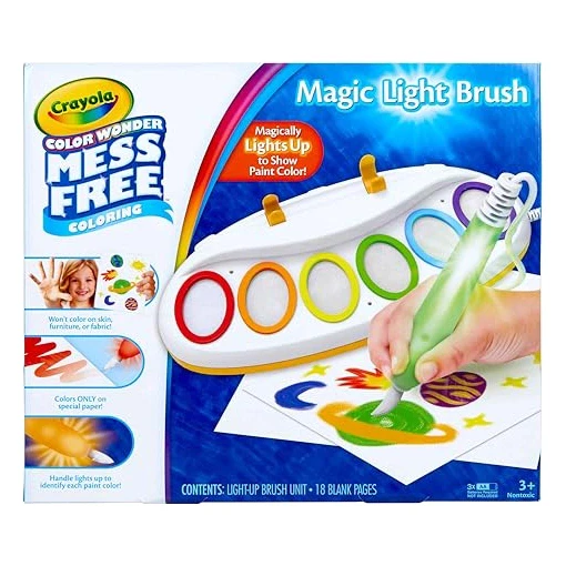 Crayola Color Wonder Magic Light Brush, Mess Free Painting Station for Kids, Toddler Toys & Activities, Holiday & Christmas Gifts for Kids, Ages 3+