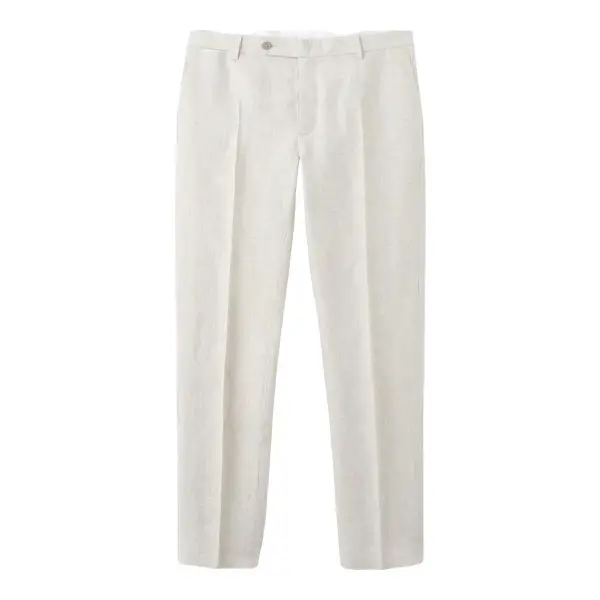 100% Linen Regular-Fit Trousers