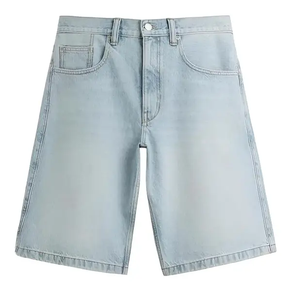 Baggy Fit Denim Bermuda Shorts